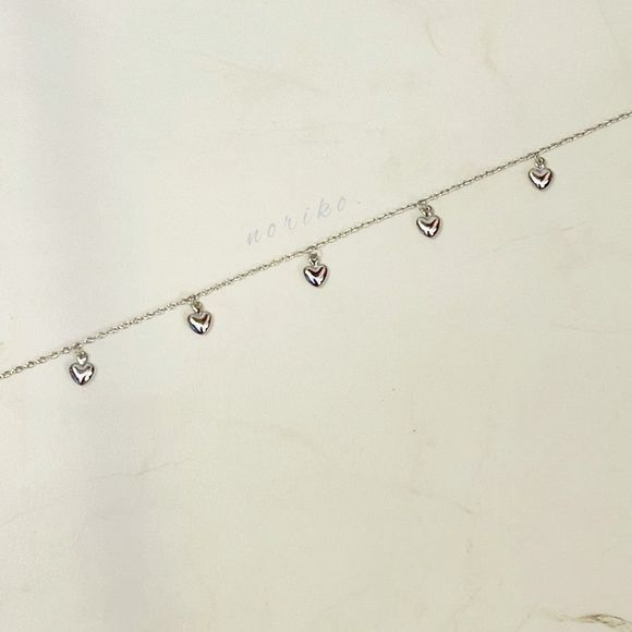 Sterling Silver Loving Hearts Anklet - Picture 2 of 8